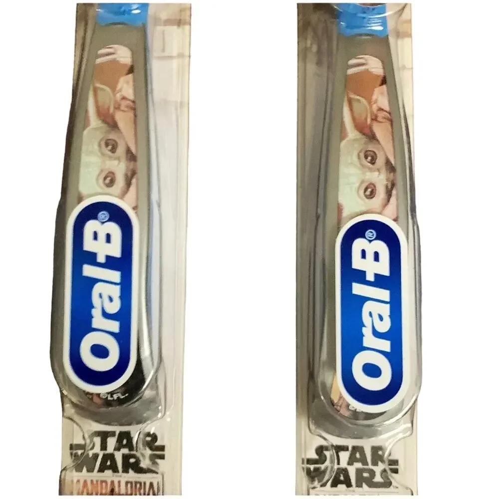 2 oral B Star Wars baby Yoda Mandalorian special edition‎ toothbrushes